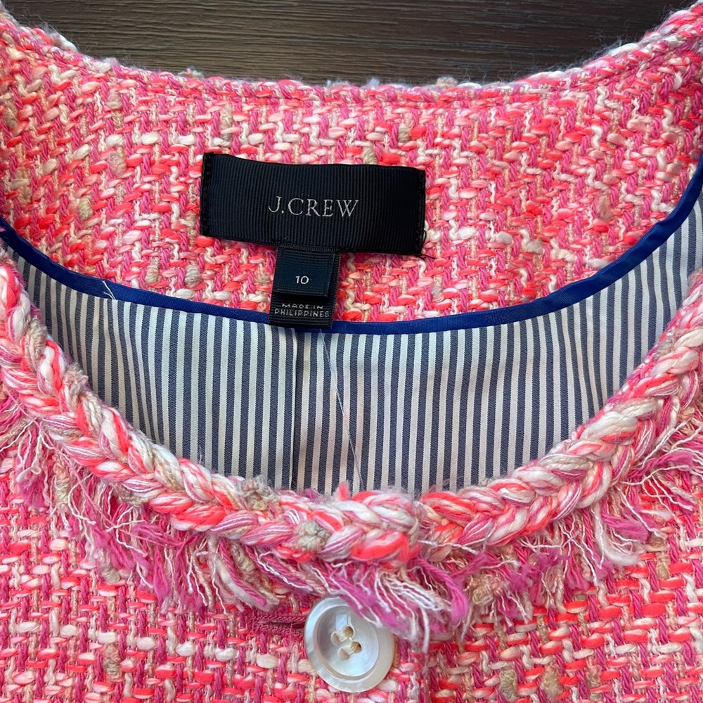 J.Crew Pink Tweed Jacket - Picture 8 of 10